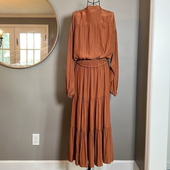 A.L.C Jenine Maxi Dress in Deep Amber Size 10 - Picture 3 of 7
